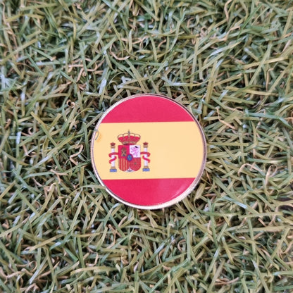 Personalised Country World Flag Golf Ball Coin Markers - Any Flag, Any Design! Golfing Gift