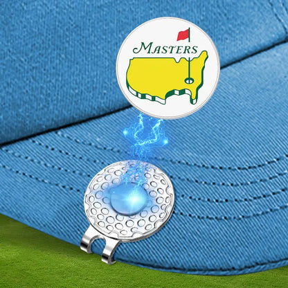 Deluxe Metal 'Masters' inspired Golf Ball Tournament Marker with Hat Clip Golfing Gift