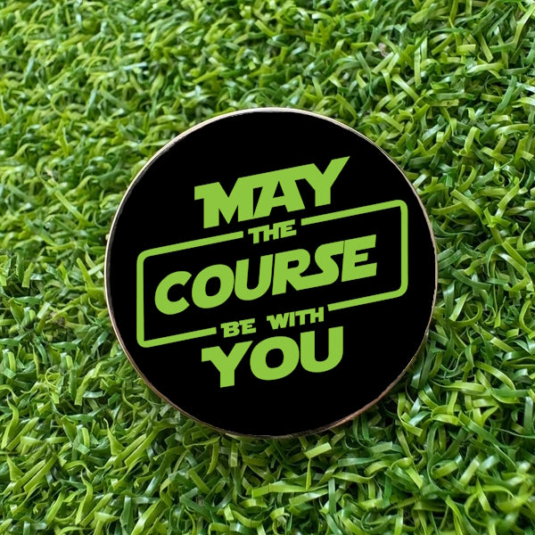'May Course Be with You' Star Wars inspired Metal 25mm Golf Ball Coin Marker Gift